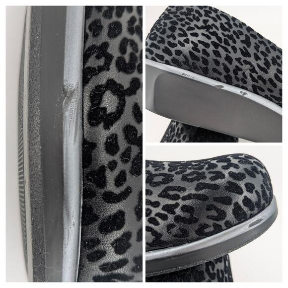 Bliss Slip On Wedge SAS Shoes Black Leopard US Womens 9 Wide Width $149 MSRP - Picture 9 of 11
